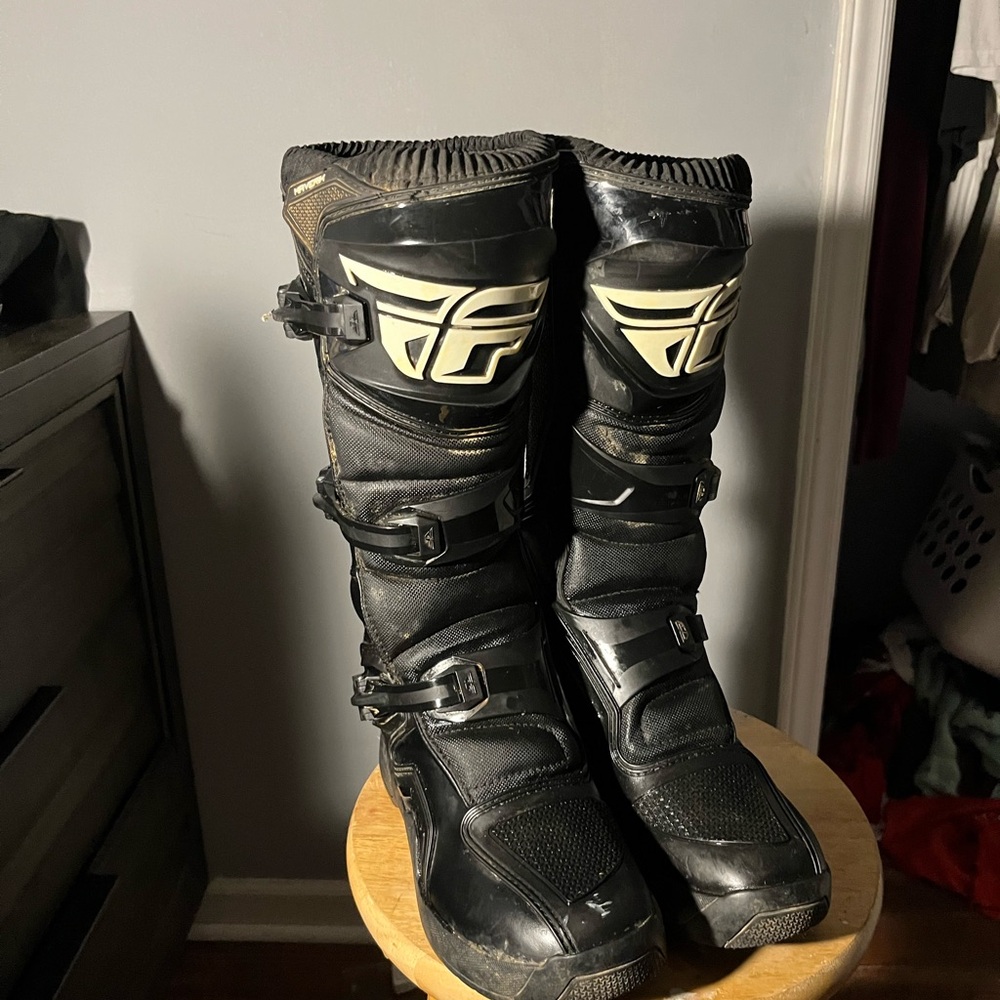 Men's Black Motorcycle Boots maverick